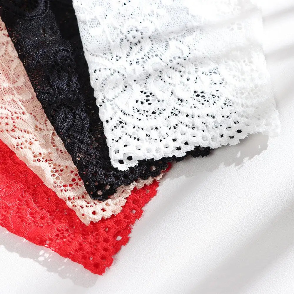Women Short Lace Hollow-Out Fingerless Gloves Sun Protection Sleeves Mesh Thin Cycling Sexy Mittens Half Finger Handschoenen