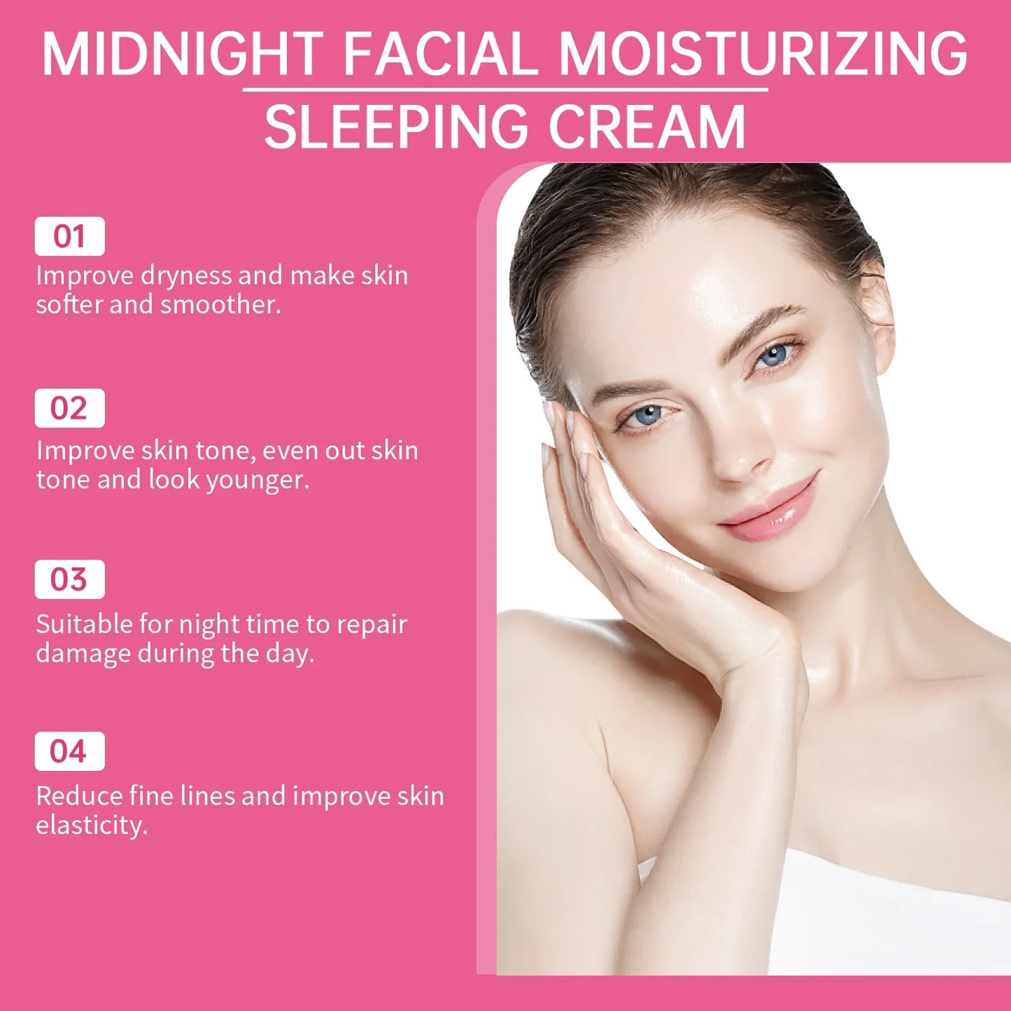 Night Face Cream Repair Damaged Skin Treatment Firming Increase Elasticity Lifting Tighten Reduce Dullness Brightening Skin Care