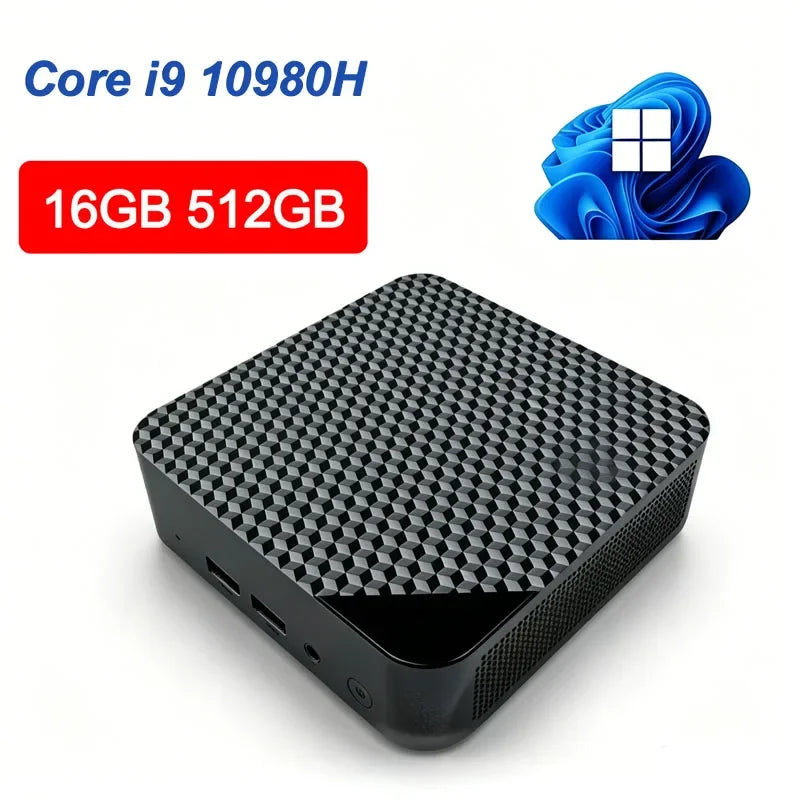 Compact Mini Gaming PC Intel i9 10980HK 16GB 32GB RAM 1TB 2TB SSD 4K HD Home Office Desktop Device