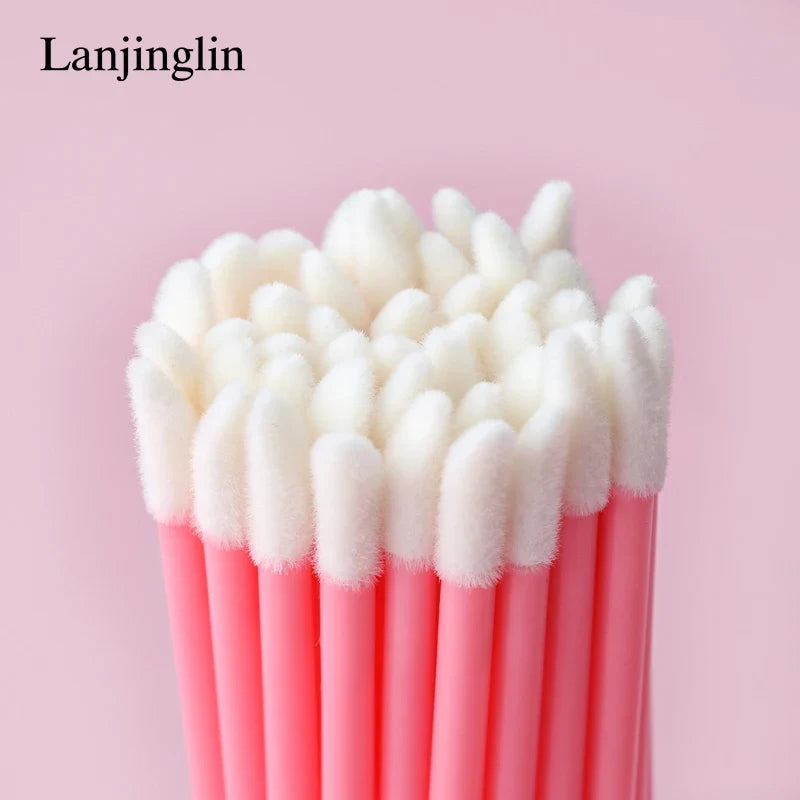 Lanjinglin 5/50 Pcs Lip Brush Reusable Makeup Brushes Lipstick Applicator Wands Eyelashes Extension Tool Beauty Accessories
