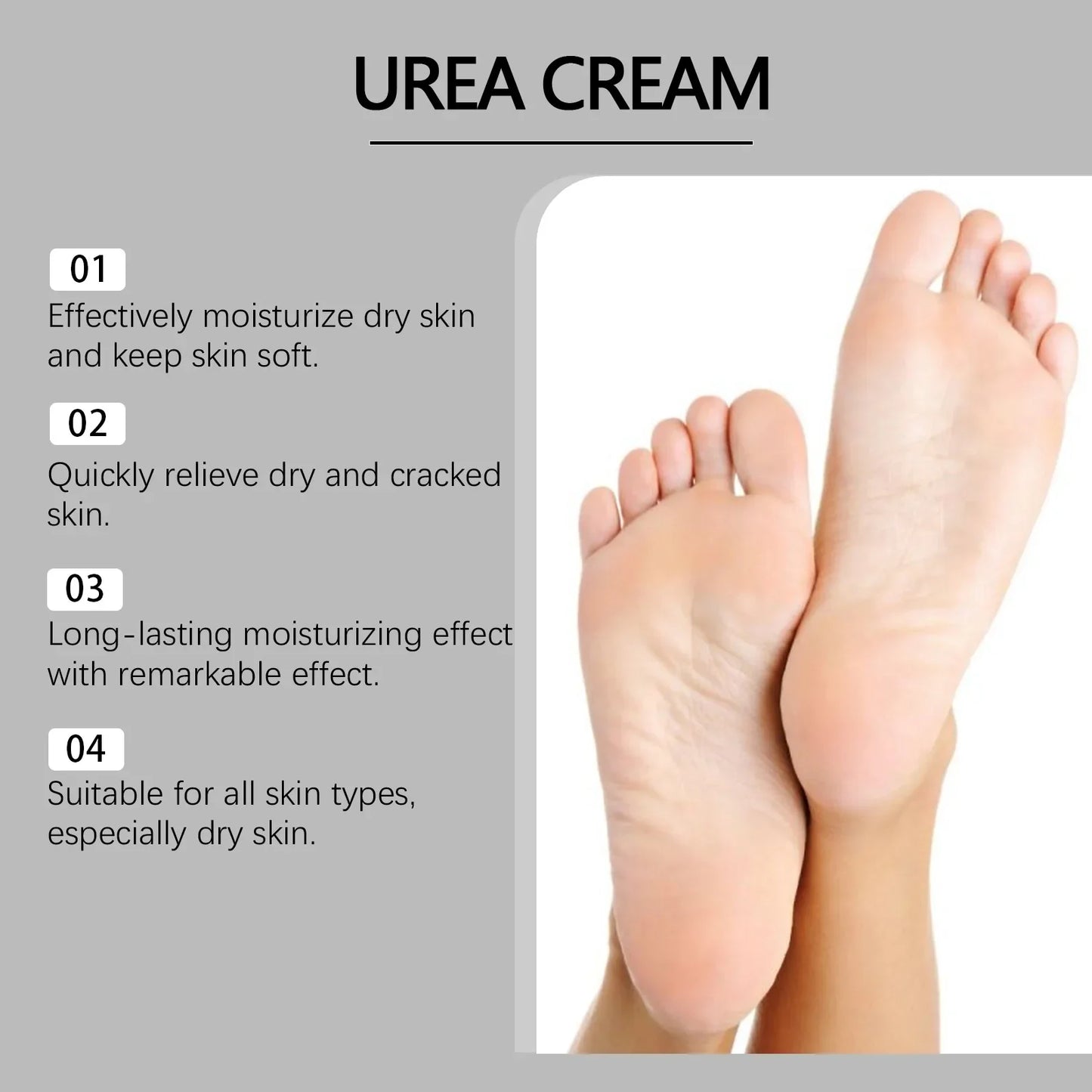 40% Urea Foot Cream Softening Dry Cracked Heels Deep Moisturizing Improve Roughness Remove Callus Exfoliation Foot Care Cream