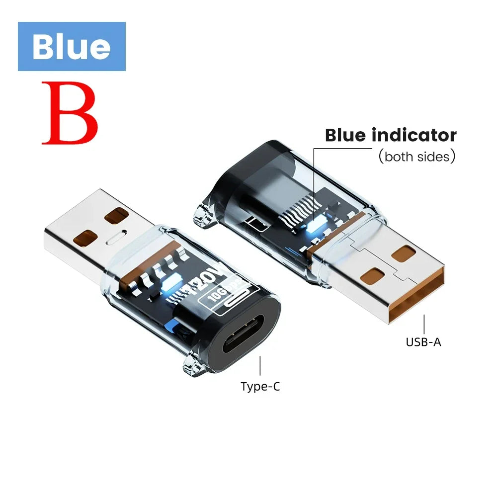 120W Fast Charging USB 3.2 To Type C Adapter OTG 10GB High Speed Data Audio Transfer for PC Tablet Xiaomi Huawei USB C Converter