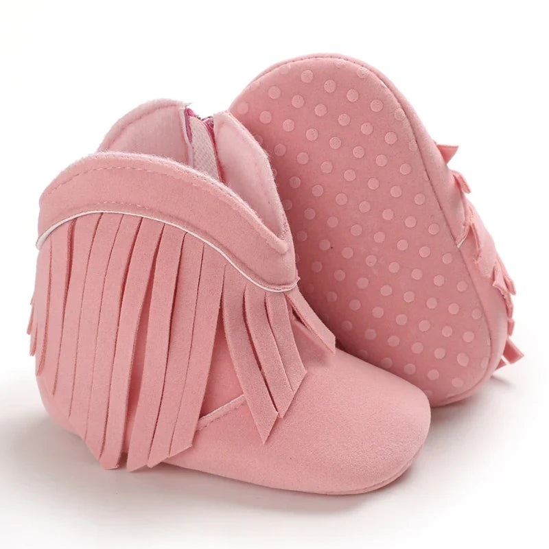 Baby Boys Girls Winter Boots 0-12 Months Western Denim First Walkers Warm Casual Fashion