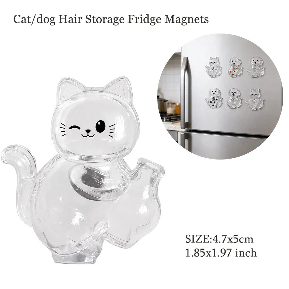Transparent Dog Hair Storage Pendant Dog Hair Collector Keychain Pet Hair Memorial Bottle for Pet Lovers DIY Memorial Keychain
