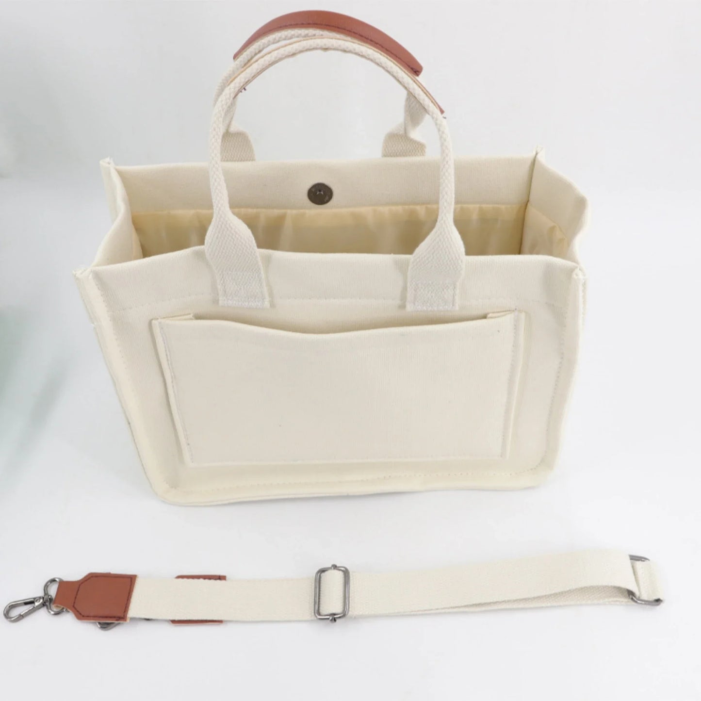 Large Canvas Tote Bag for Women with Pockets | Laptop Crossbody Purses & Everything Everyday Bag (Handbags for Work, Beach, Gym)