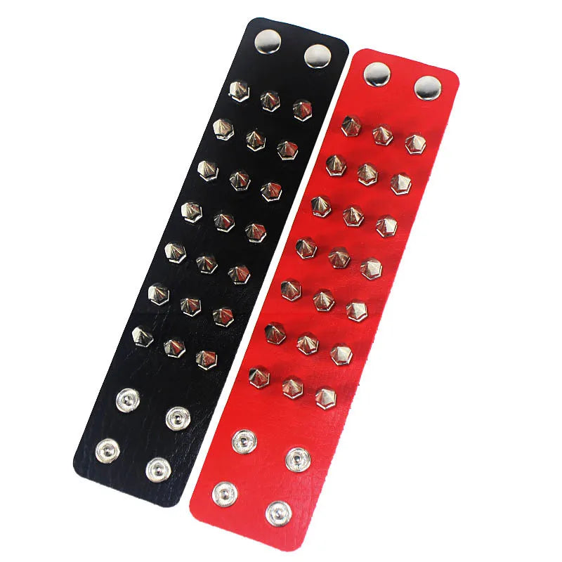 Vintage Leather Bracelets Punk Row Cuspidal Spikes Rivet Stud Wide Cuff PU Leather Punk Gothic Rock Unisex goth accessories