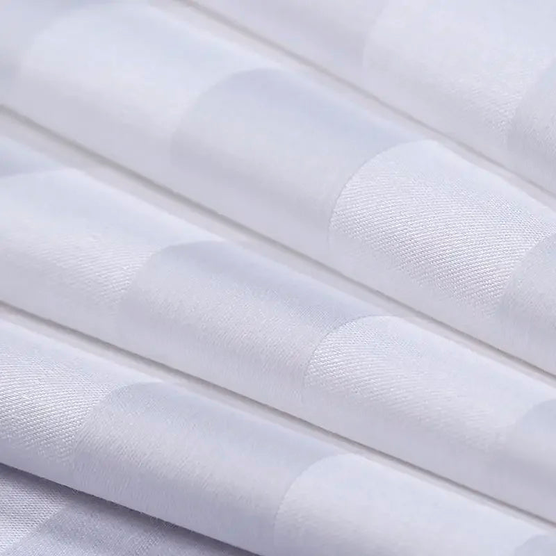 1set Luxury 100 Egypt Cotton Duvet Cover 5 Stars Hotel  Quilt Cover Pure Cotton Satin Strip Bed Line Duvet Case 2pcs Pillowcases