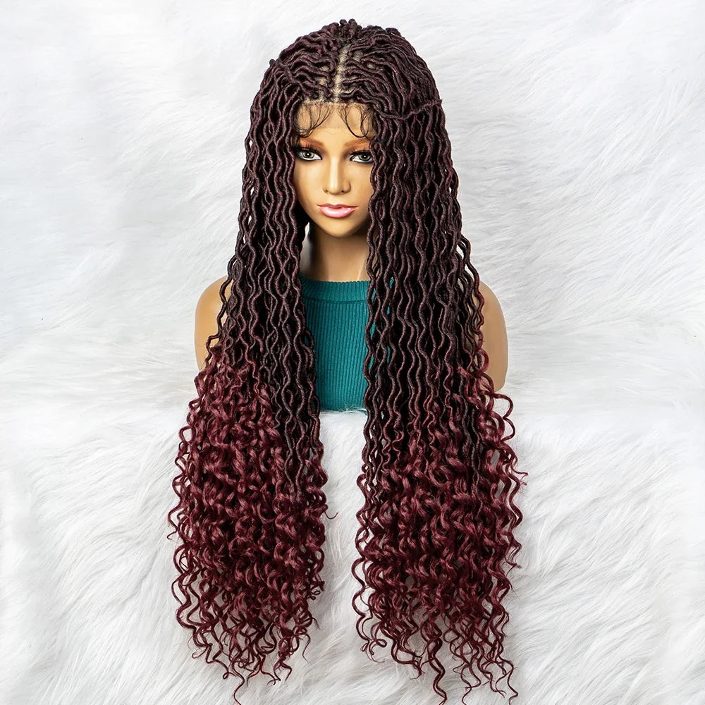 Goddess Box Braids Wig | Curly Ends | Full Lace | Crochet Hair | Black Women