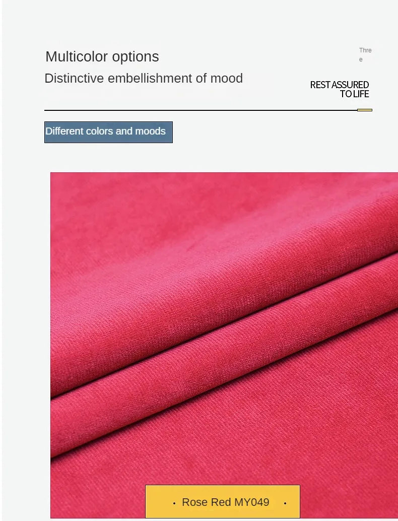 Velvet Fabric By The Meter for Tablecloth Diy Sofa Covers Curtains Sewing Thickened Soft Cloth Plain Black White Winter Textile