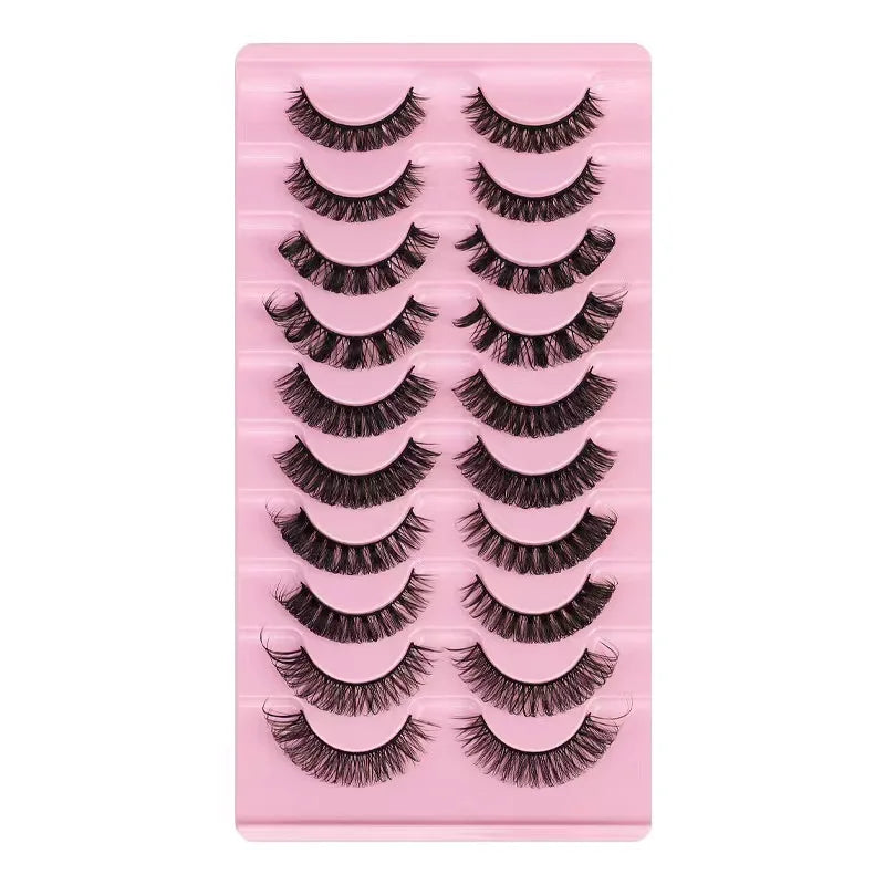 Faux mink eyelashes natural 3d mink lashes makeup volume false eyelashes in bulk cilio H13 E-08