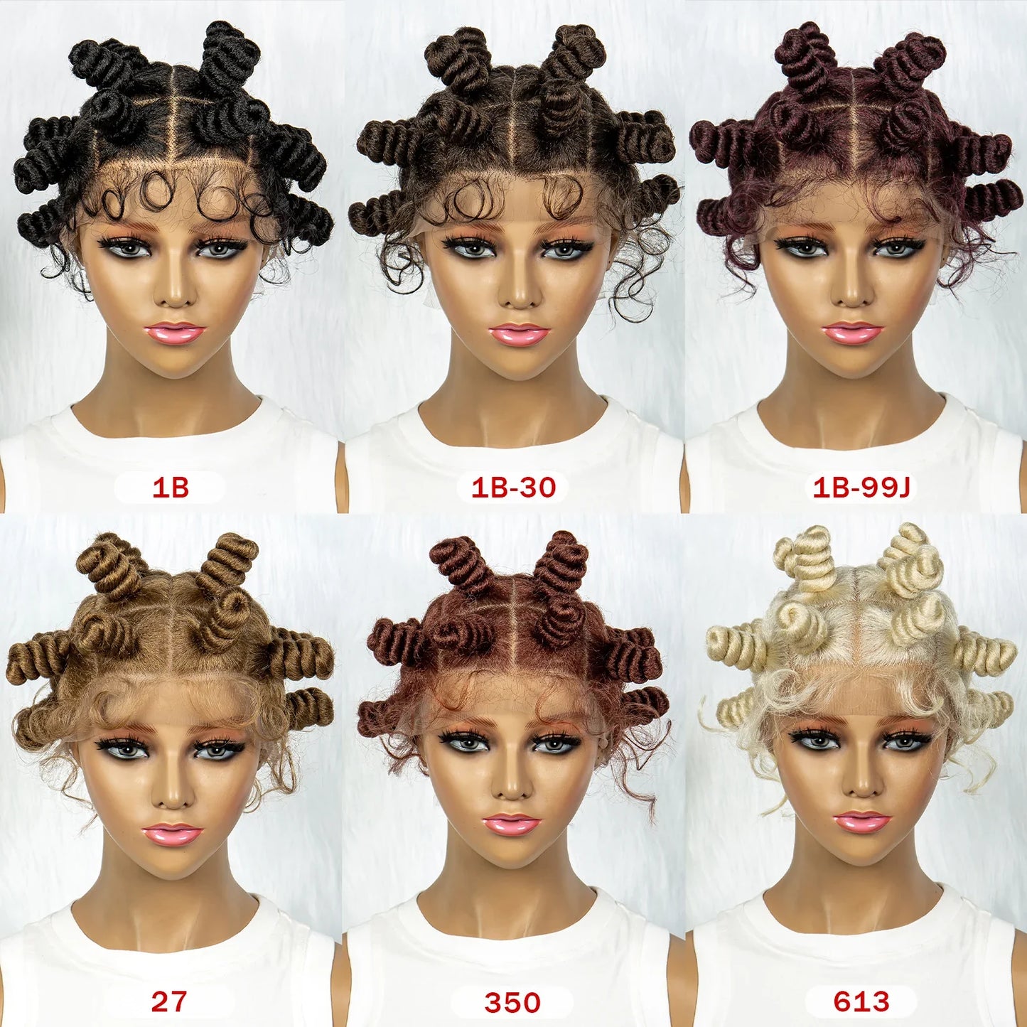 Knotless Braids Wig with Twist Buns | Full Lace African Braiding Hair
