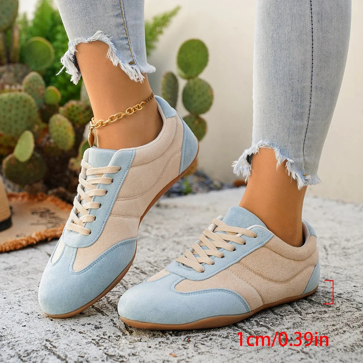 Women's Casual Flat-soled Non-slip Wear-resistant Sport Shoes Spring Autumn Round-toe Soft and Comfortable Women Single Shoes