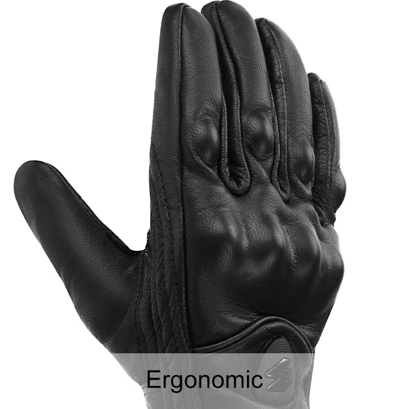 S-XXXL Motorcycle Gloves Goatskin Leather Men Women Moto Glove Electric Bike Luvas Da Motocicleta Os Carros Eletricos Sale