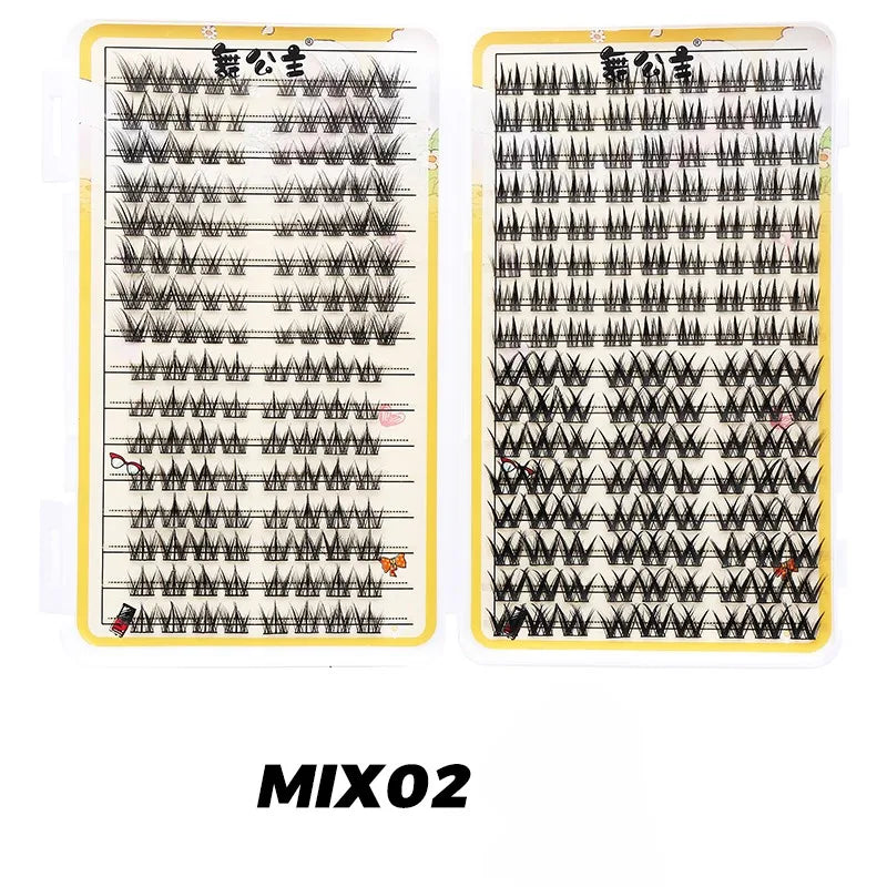 DINGSEN Eyelash Clusters Book Large Capacity Volume Individual Lashes Book Natural Long DIY Cluster Eyelash Extensions Makeup