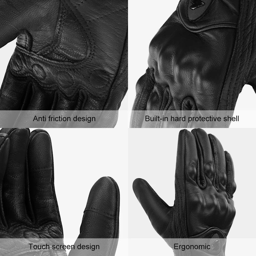 S-XXXL Motorcycle Gloves Goatskin Leather Men Women Moto Glove Electric Bike Luvas Da Motocicleta Os Carros Eletricos Sale