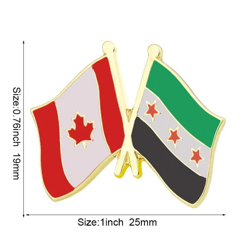 Syria Flag Badge Brooch Natinal Lapel Pins Flag Lapel Pins Country Flag Badge