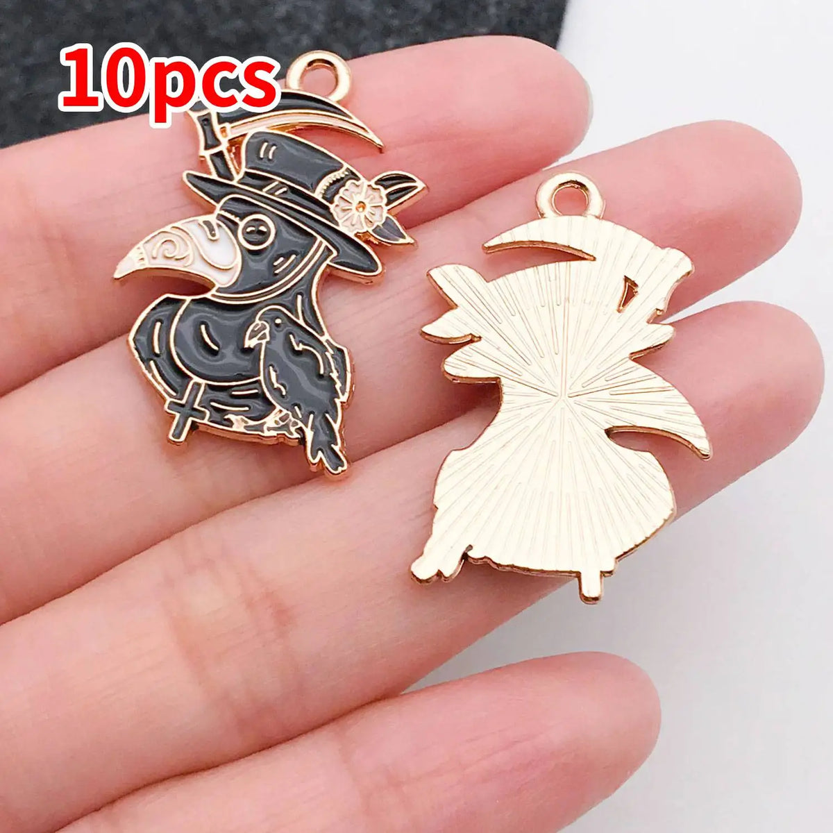 Mix 10/20 pcs of Alloy Enamel Halloween Charms Pendants, Suitable for DIY Necklace, Earring, Keychain Jewelry Making Accessory.
