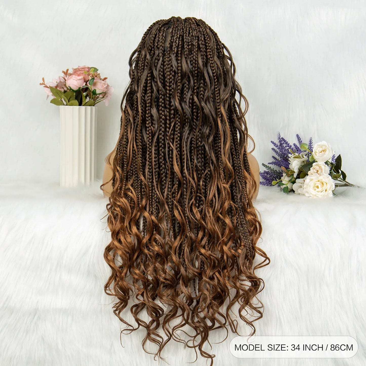 Knotless Box Braids & Dreadlocks Wig | Lace Front with Baby Hair