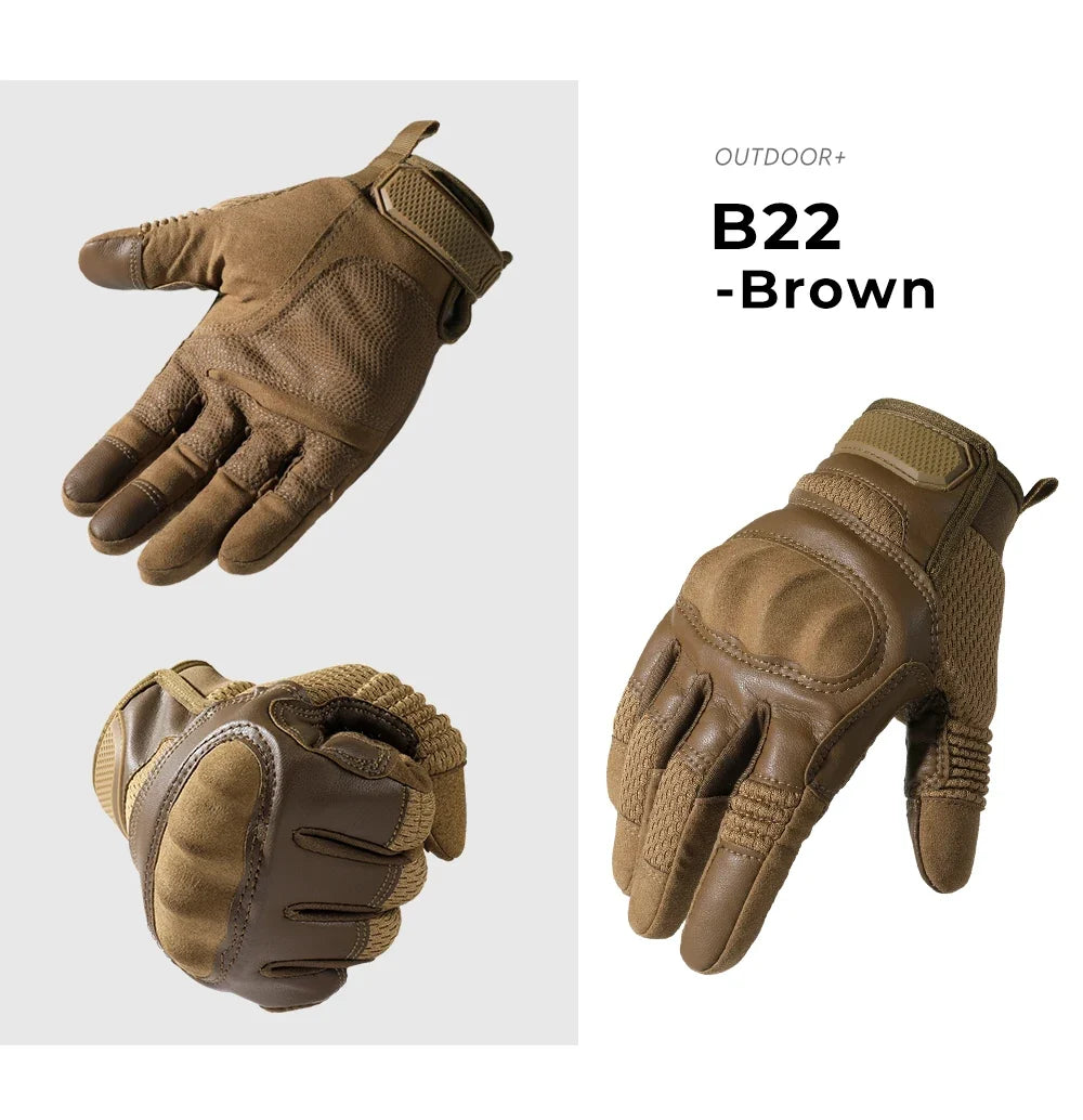 Touchscreen PU Leather Motorcycle Gloves Racing Pit Bike Riding Motorbike Moto Motocross Enduro Non-slip Protective Gear Men