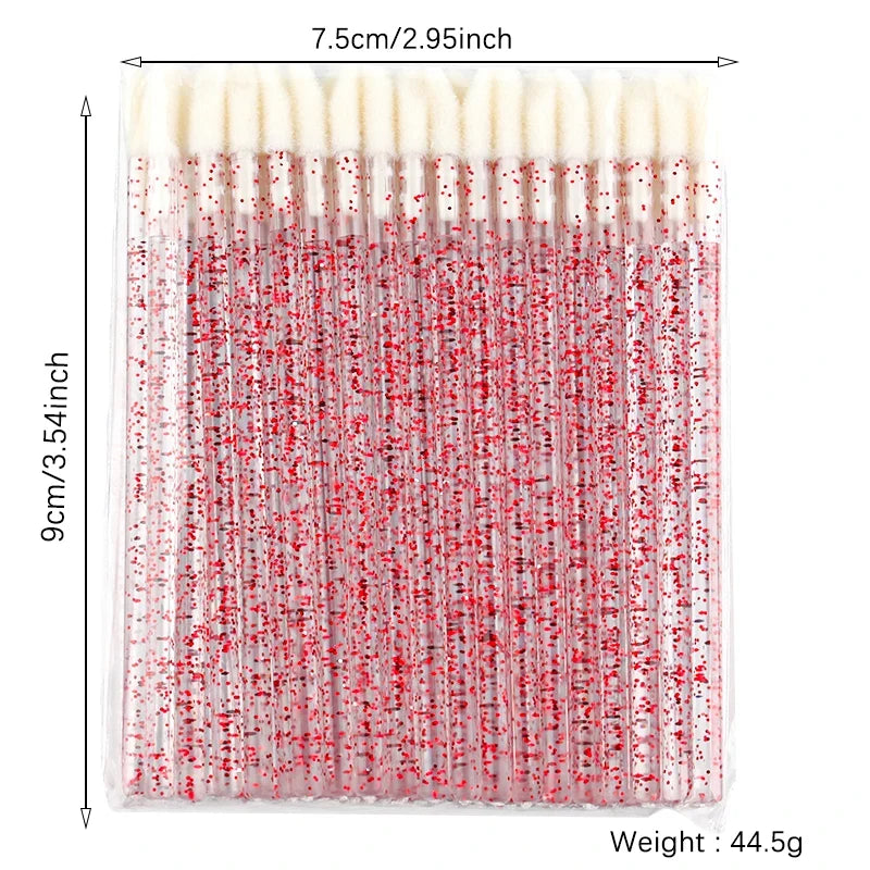 Lanjinglin 5/50 Pcs Lip Brush Reusable Makeup Brushes Lipstick Applicator Wands Eyelashes Extension Tool Beauty Accessories