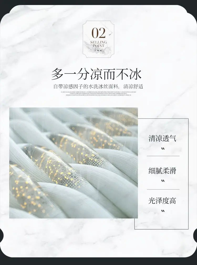 Luxury 100% Silk Bedding Set with Duvet Cover Set Double King Queen Size Bedding Cover Kit 4pcs Bed Cover Bed Linen Sets