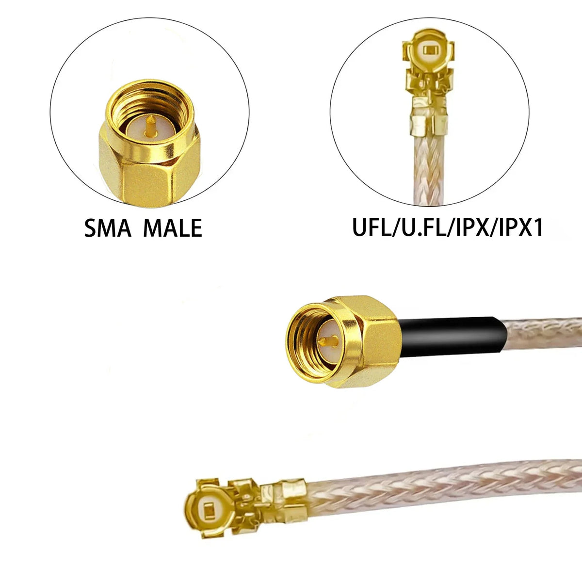 N Type Female SMA Jack Male Coaxial Cable U.FL UFL MHF1 RG178 Coax Cable for T mobile router antenna Mini PCIE Cards WiFi WLAN