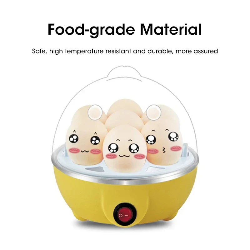 HOMEFISH Egg Cooker Automatic Power Off Home 7 Eggs Multi-Functional Steamed Egg Custard Boiled Egg Machine Breakfast Artifact