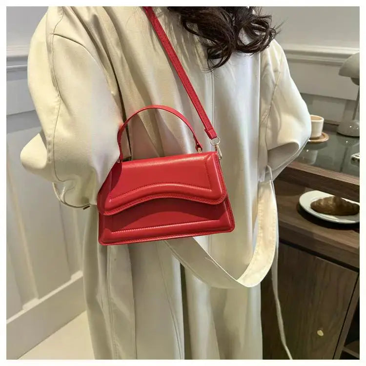 High Quality PU Leather Handbag & Purse for Women | Solid Color Shoulder Crossbody Bag (Lady Messenger, Small Tote for Girls)