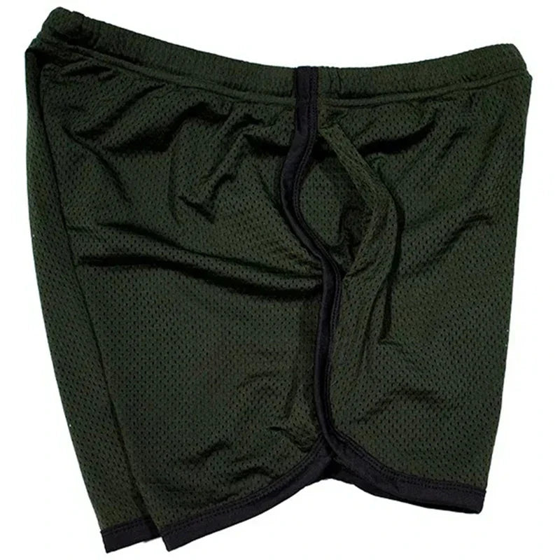 Summer fitness shorts Loose running shorts Men's jogging sports Breathable mesh shorts Thin trend men's three-quarter pants