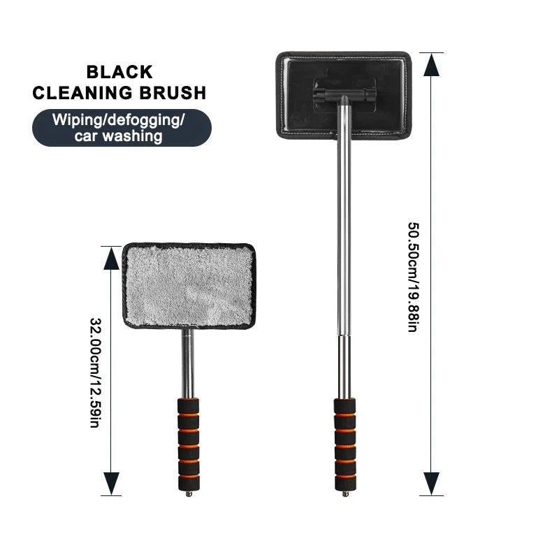 SEAMETAL Car Front Windshield Defogging Brush Telescopic Long Handle Car Household Glass Clean Brushes Dust Remover Tool