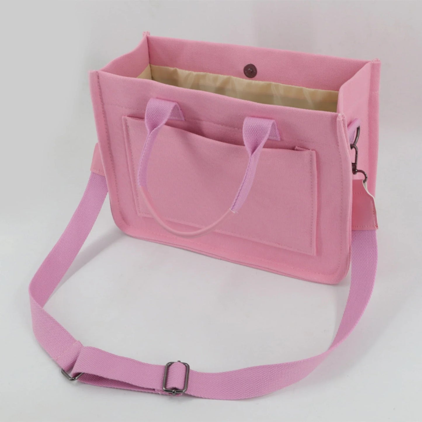 Large Canvas Tote Bag for Women with Pockets | Laptop Crossbody Purses & Everything Everyday Bag (Handbags for Work, Beach, Gym)