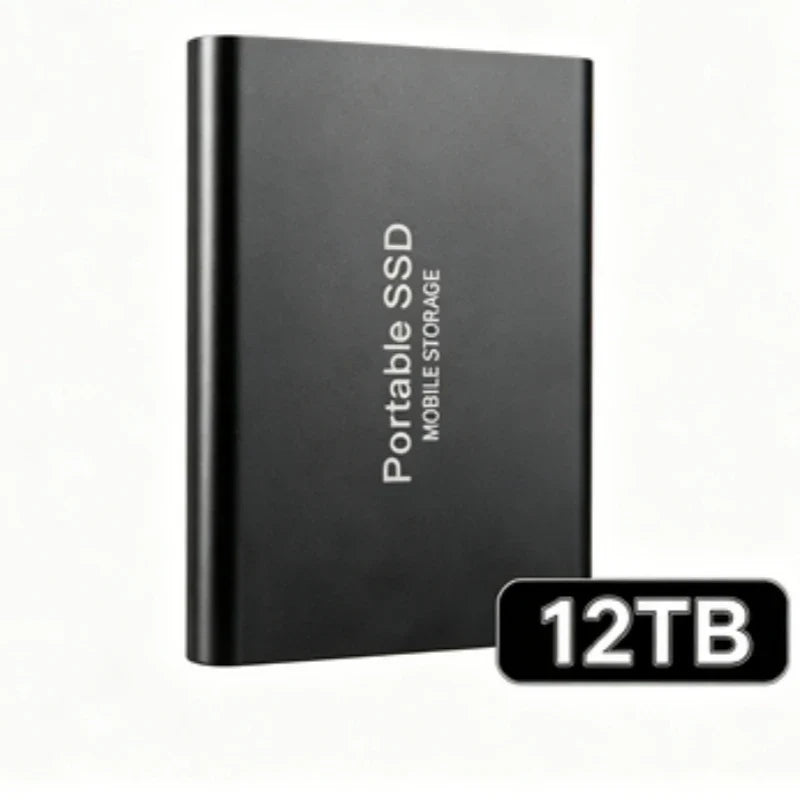 Portable External SSD, 1TB-16TB Large Capacity USB3.1 High Speed Solid State Drive, Lightweight Storage for Laptop, Desktop, Mac