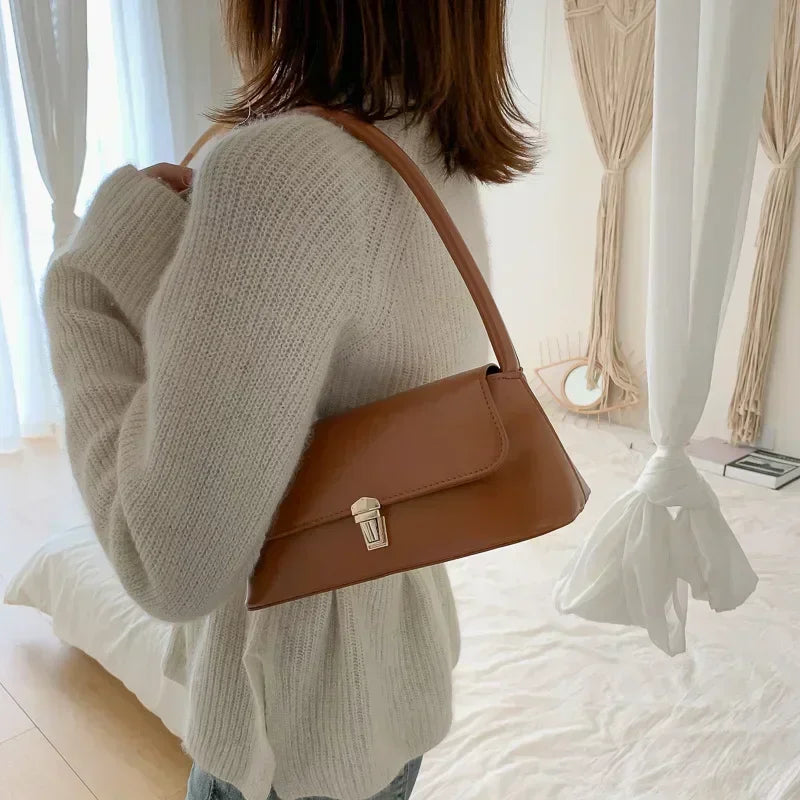 Luxury Brand Crossbody Bags for Women | Fashion Design Underarm & Woman Shoulder Bag (Female Handbag & Purses, Solid Color)