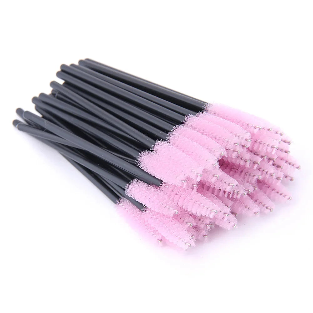 5/50Pcs Black Lashes Brush Cosmetics False Eyelashes Supplies Reusable Makeup Brushes Eyebrow Brush Mascara Wands Make Up Tools