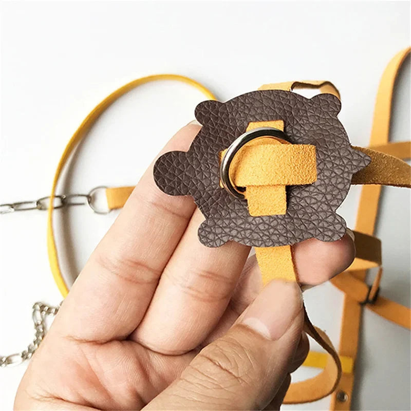 Turtle Traction Belt Control Rope Training Belt Outdoor Walking Leash  Harness Reptile Leash Pet Supplies PU Leather