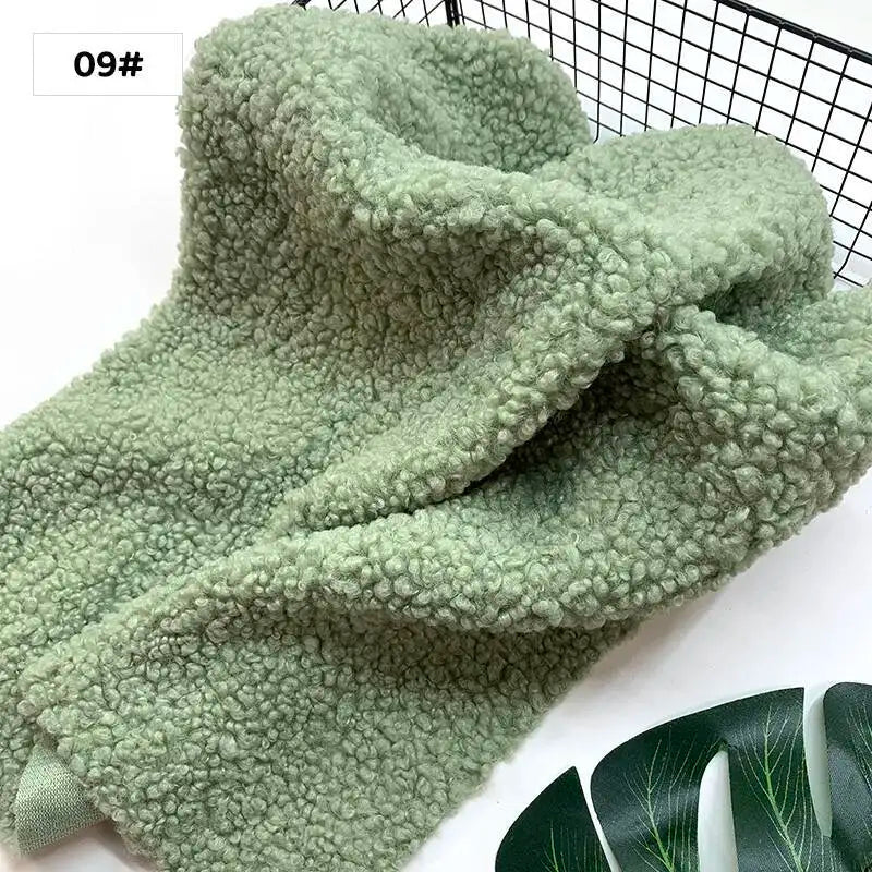 New Teddy Velvet Curled Plush 45x50cm Home Lamb Plush Fabric Soft Artificial Fur Polyester Fiber Mink Fabric DIY Plush Doll