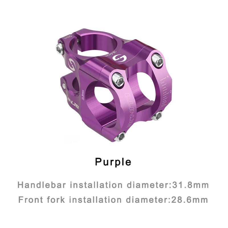 MTB Road Bike Stem CNC Mountain Bicycle Bridge Short Power 31.8mm High Strength Climbing Riser