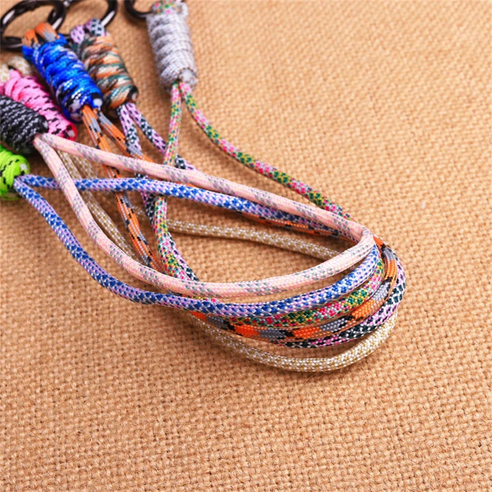 Outdoor Paracord Lanyard Survival Keychain for Men Women Handwoven Backpack Car Keyring Camping Hiking EDC Jewelry Accessories