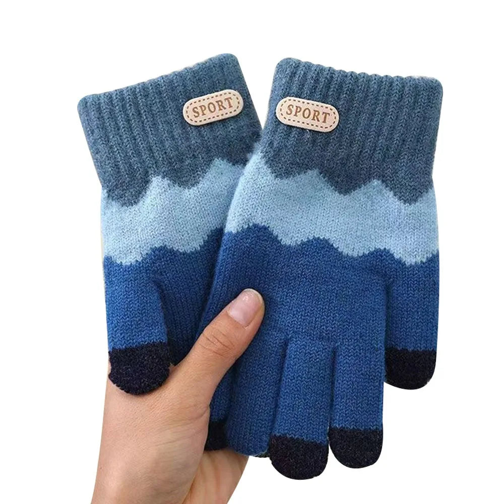 Cute Warm Kids Winter Gloves Coldproof Windproof Baby Gloves Soft Thicken Children Mittens for 6-14 Years Old Baby Boys Girls