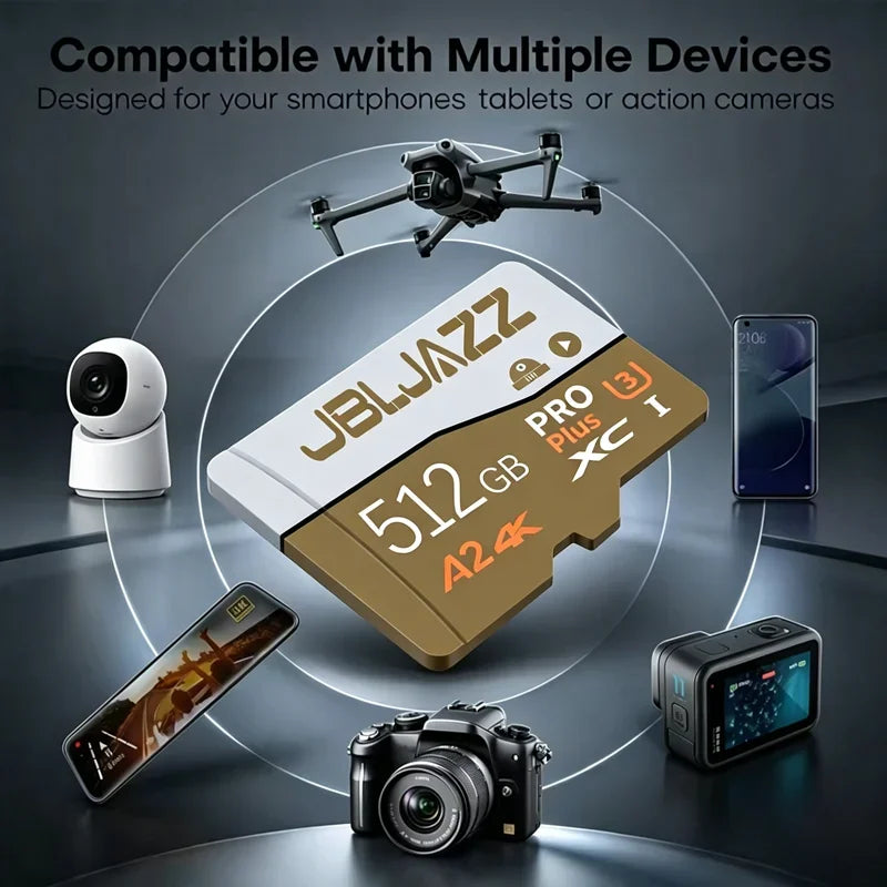 Micro TF SD Card Ultra SD Memory Card 64GB 256GB 512GB 128GB MicroSD U3 A2 4K TF Flash Cards for Xiaomi Phone Camera Table PC