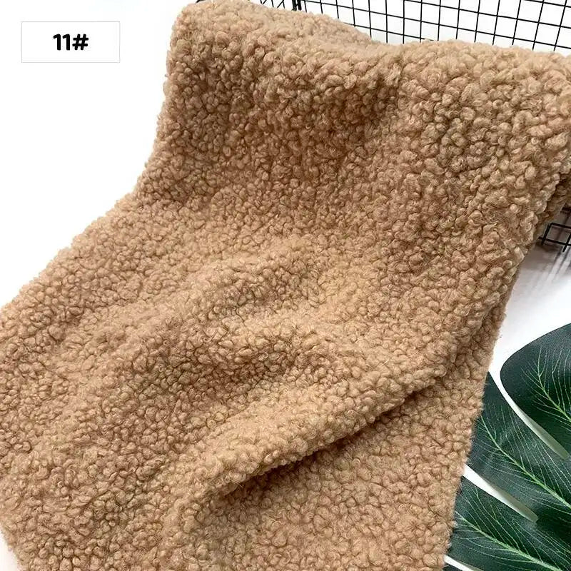 New Teddy Velvet Curled Plush 45x50cm Home Lamb Plush Fabric Soft Artificial Fur Polyester Fiber Mink Fabric DIY Plush Doll