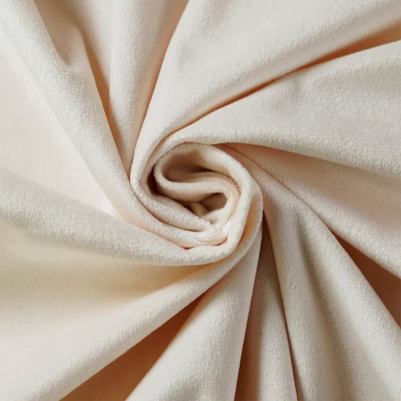 Velvet Fabric By The Meter for Tablecloth Diy Sofa Covers Curtains Sewing Thickened Soft Cloth Plain Black White Winter Textile