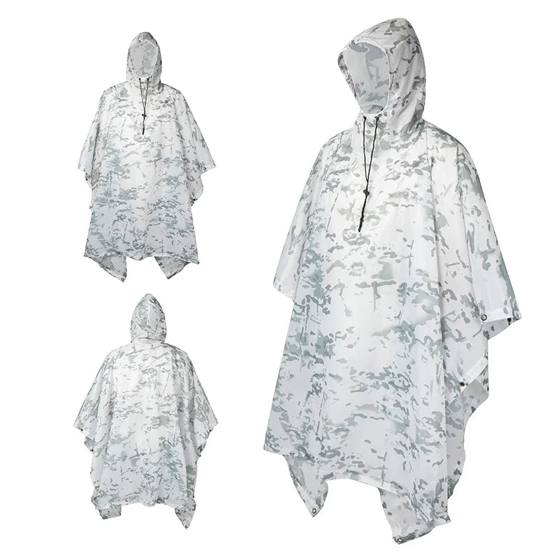 Man Military Impermeable Zipper Camo Raincoat Waterproof Rain Coat Men Raincoat Women Awning The Rain Motorcycle Rain Poncho