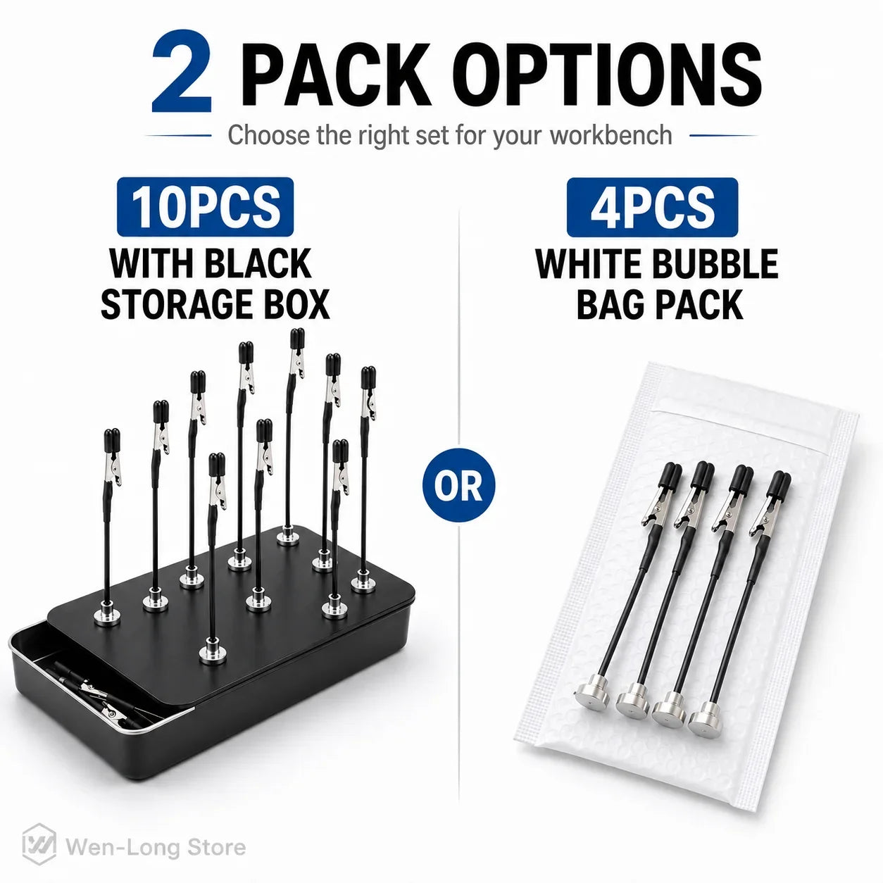 10PCS Magnetic Soldering Helping Hands, Flexible PCB Holder with Alligator Clips & Storage Box for Electronics Repair DIY