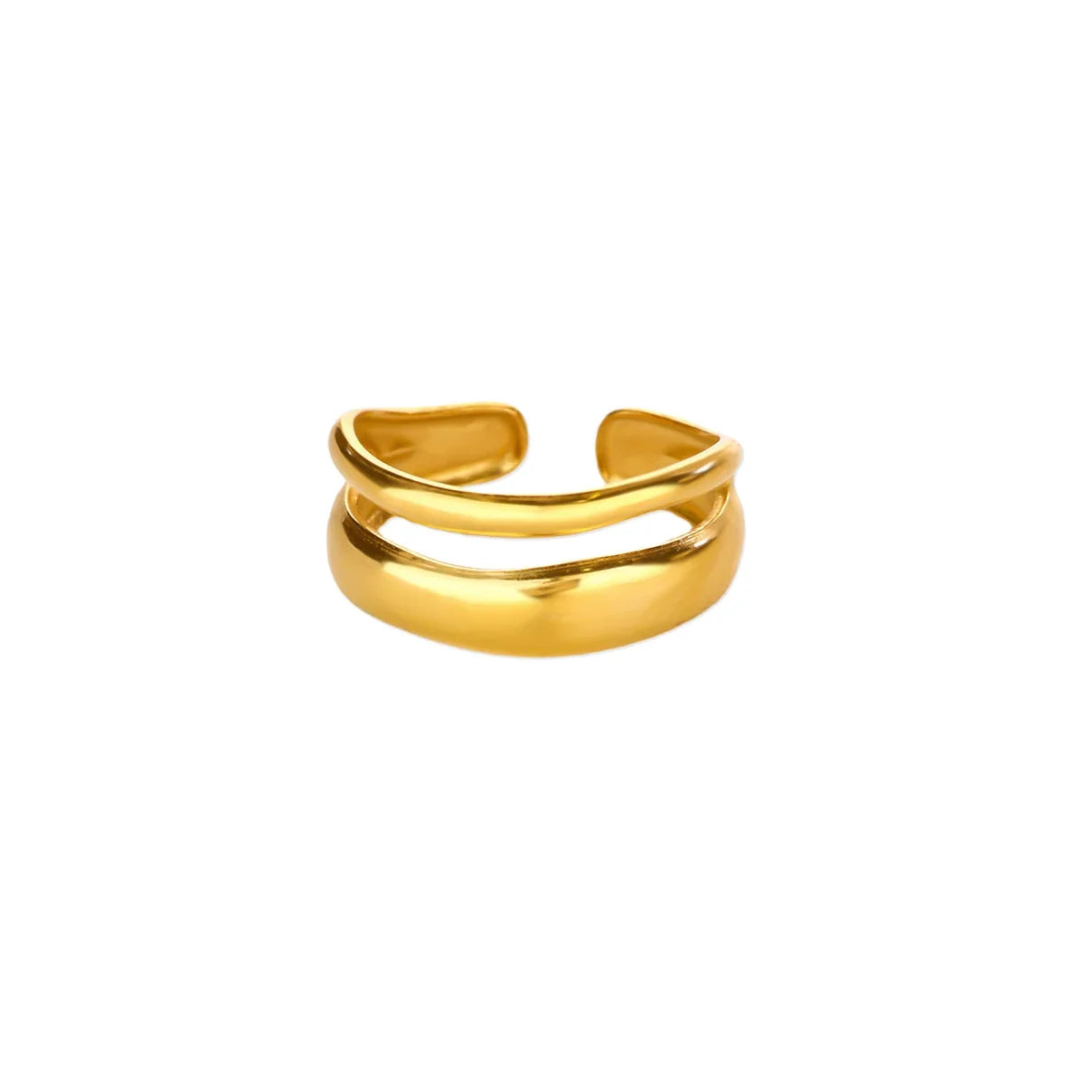 Stainless Steel Geometric Irregular Rings For Women Minimalist Open Adjustable Rings Daily Jewelry Wedding Anniversary Gifts
