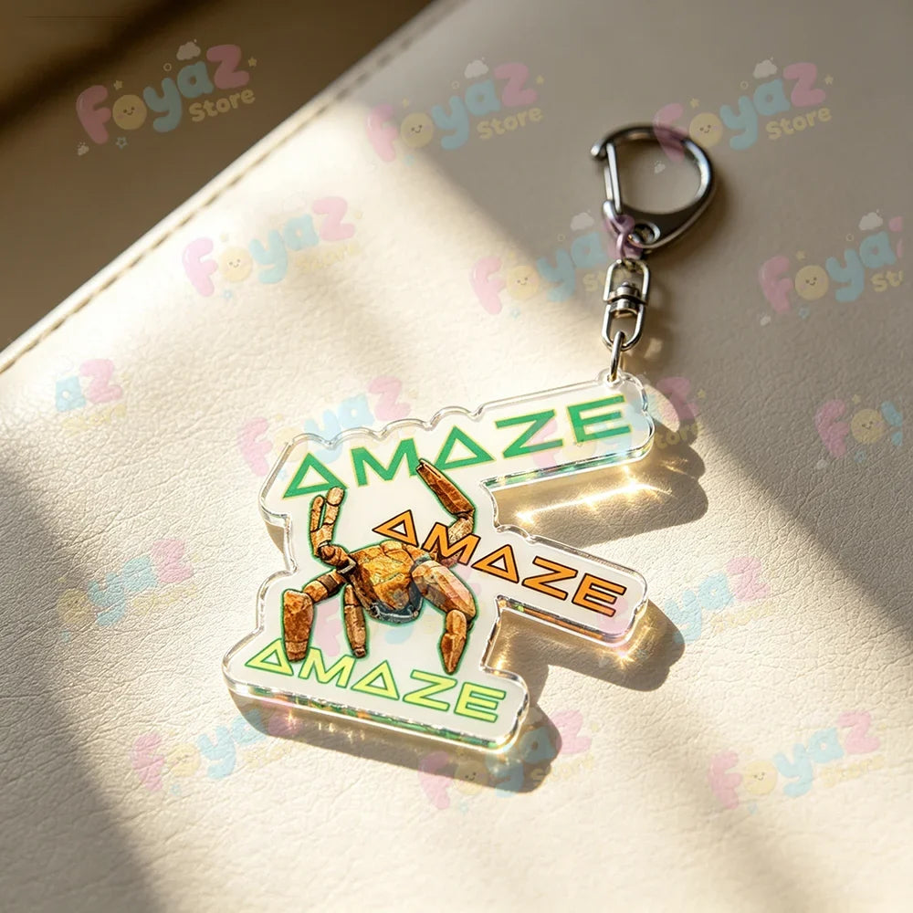 Rocky Amaze Amaze Keychains for Accessories Bag Charm Project Hail Mary Mission Crest Keyrings Jewelry Fans Gifts