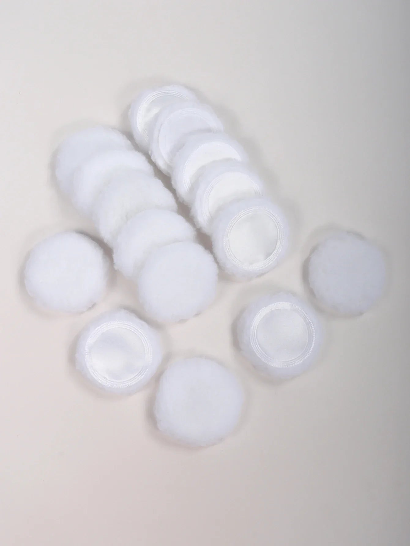 2-5-10-20Pcs Portable and Practical High-Grade White Round Powder Puff for Base and Fixing Makeup