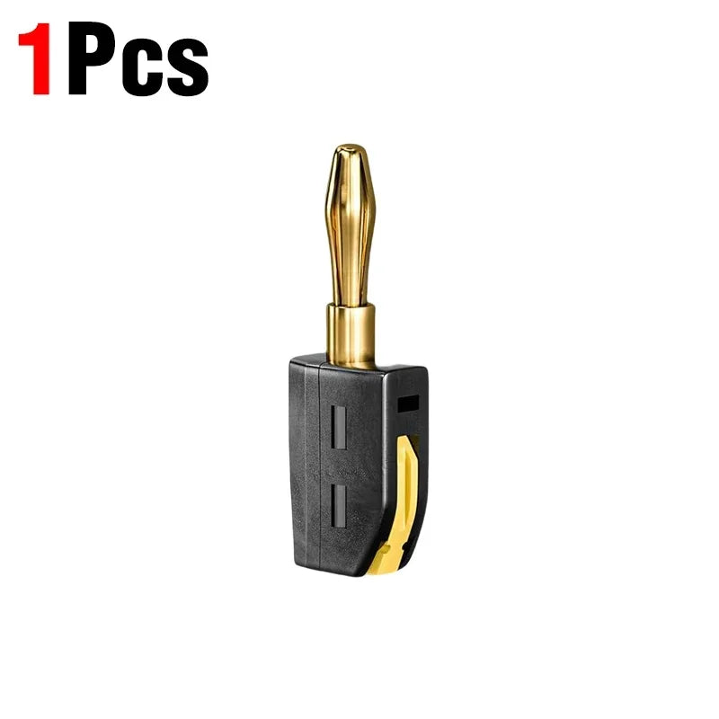 1-6PCS Portable 32A 4mm Banana Plug Solderless Quick Connect High Current Gold-Plated Connectors Audio Copper Speakers Amplifier