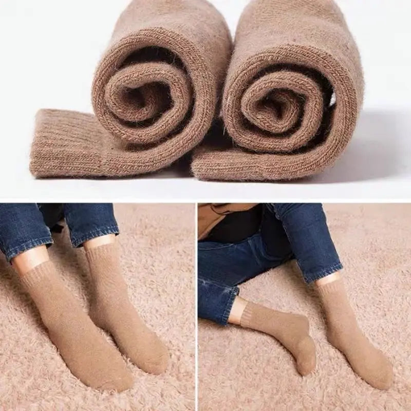 2026 New Winter Super Thicker Warm Socks Wool Male Men Women Socks Solid Socks Merino Wool Socks Against Cold Snow Terry Socks