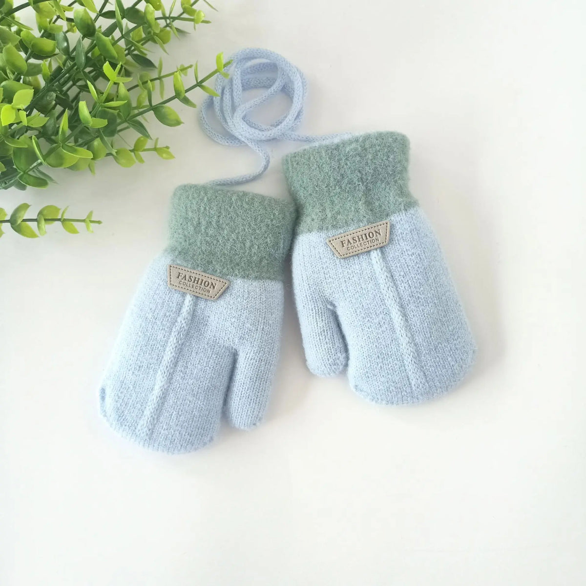 Autumn Winter Thicken Warm Children Gloves Knitting Mittens Baby Mittens Infant Toddler Soft Comfortable Thickened Winter Gloves
